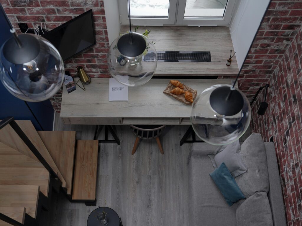 Croissants on Wooden Desk